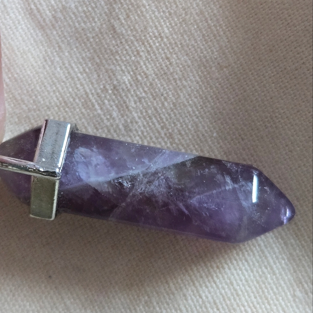 Amethyst Crystal Point Pendant - Picture 4 of 7